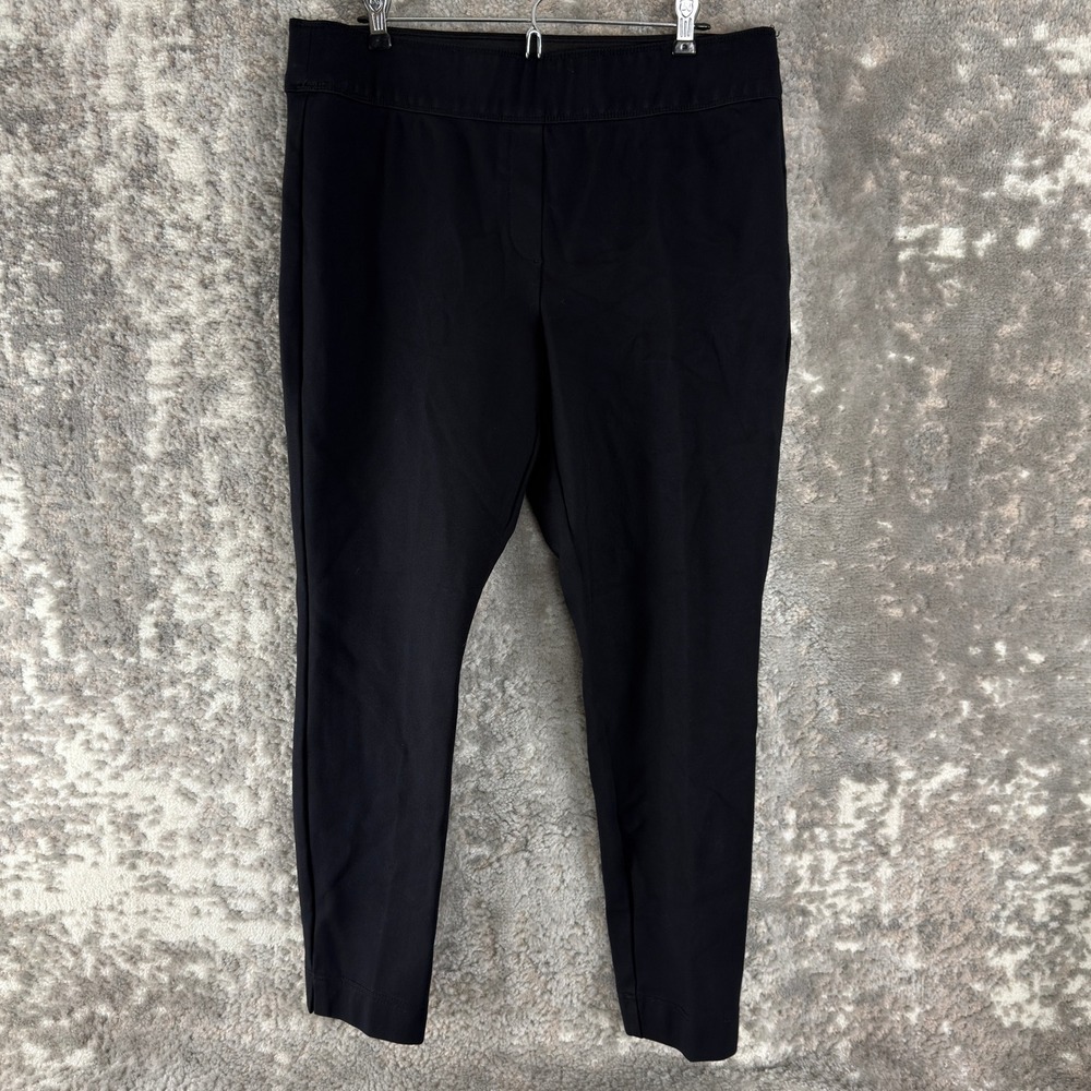 Worthington Size XL Pull On Skinny Natural Waist Career Ankle Pants Black Women